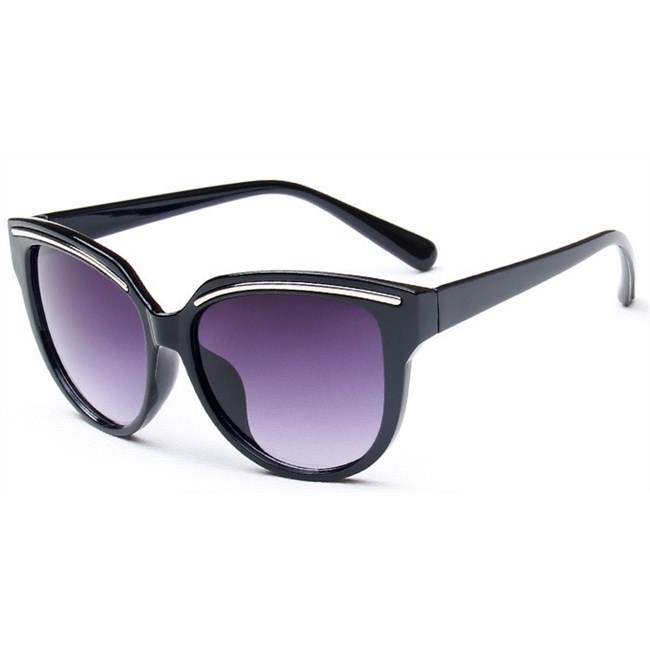 Retro cat-eye zonnebril - Zwart